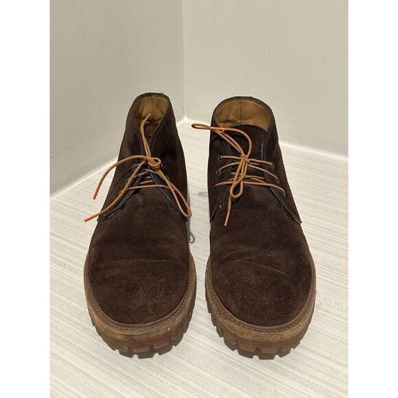 Barney’s New York Brown Suede Chukka Boots St Moritz Sole Made In Italy Size 9.5 main image 7